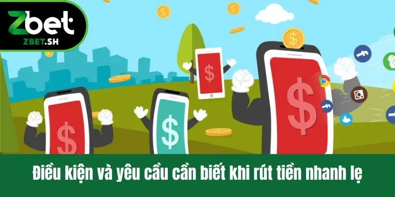 Điều kiện và yêu cầu cần biết khi rút tiền nhanh lẹ